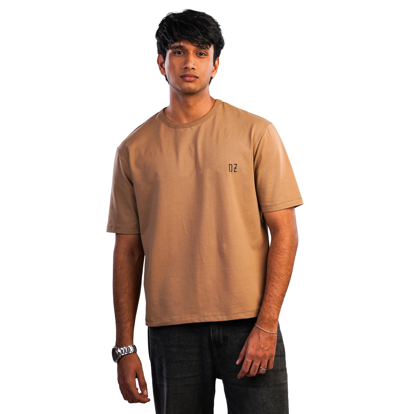 DUGAZI Khaki Oversized T-Shirt Men's Lifestyle Shot