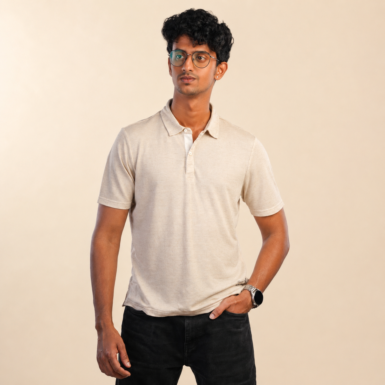 The Linen Club Polo — Fawn