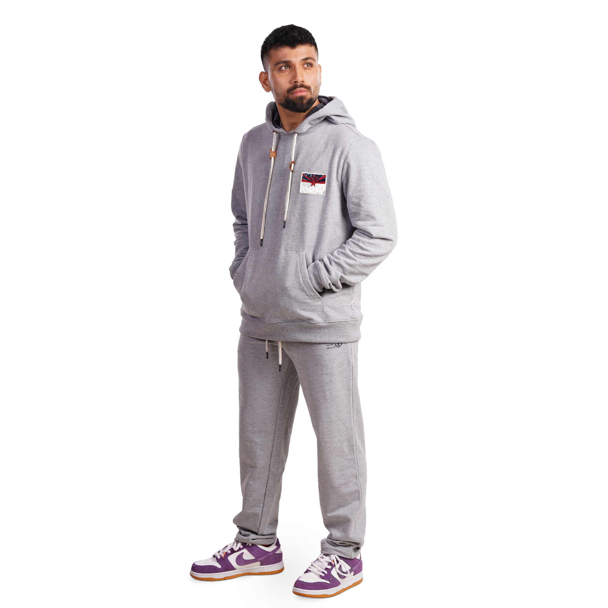 DZ Fleece Knit With Pure Leather Accent Set