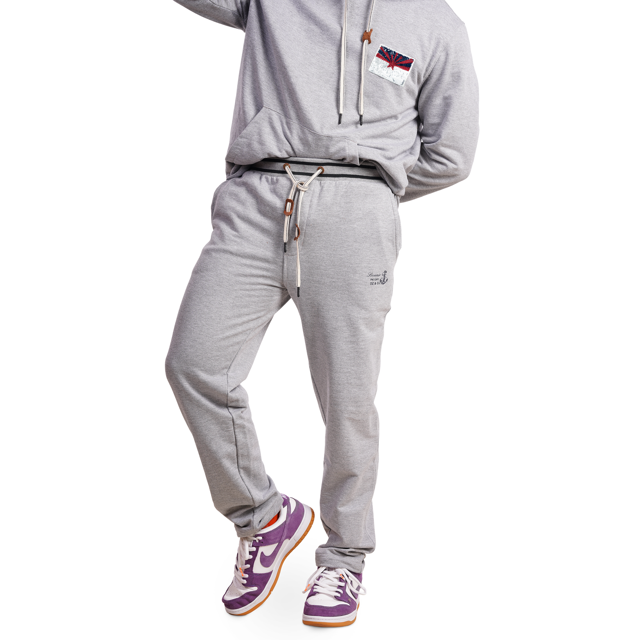 DZ Fleece Knit With Pure Leather Accent Set