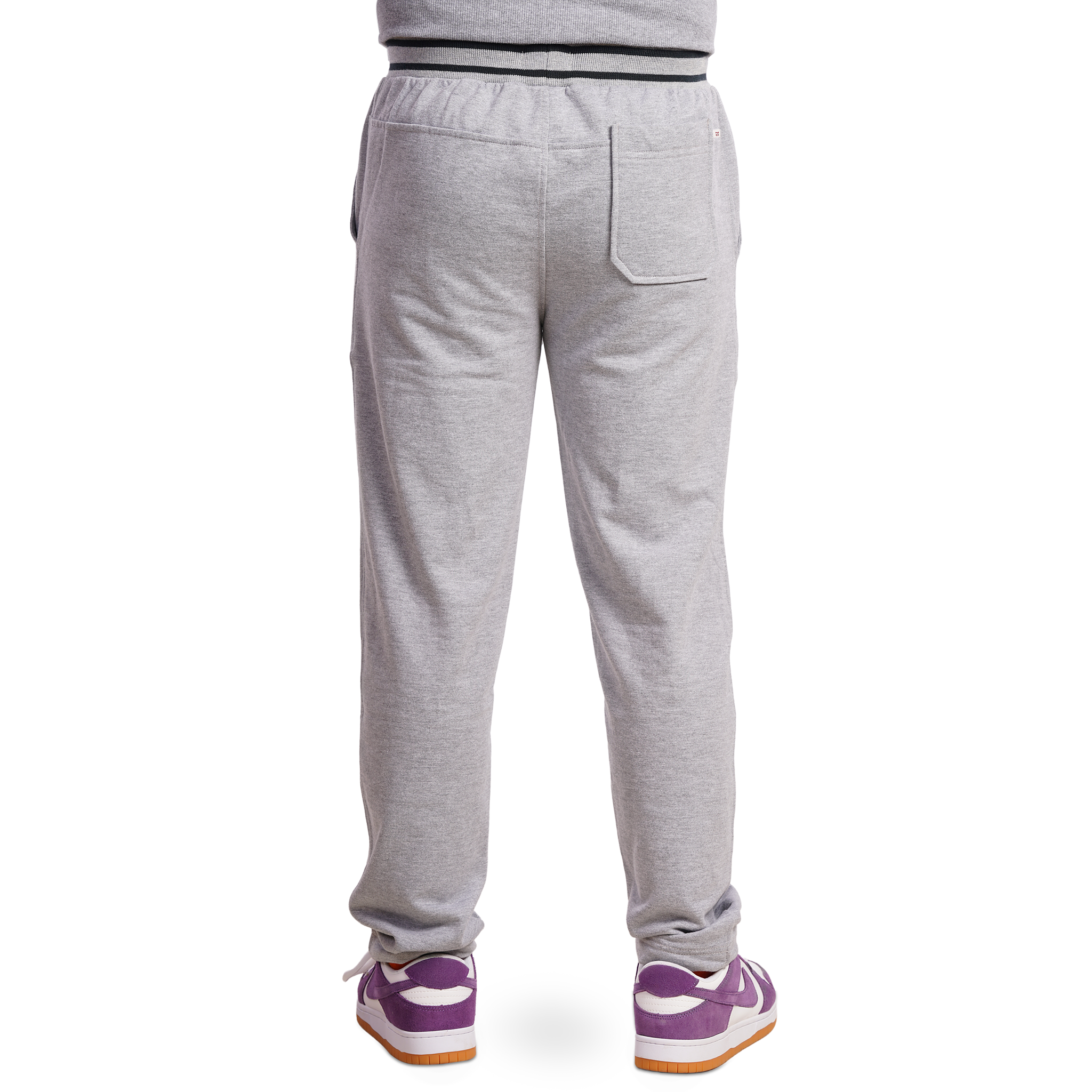 DZ Fleece Knit  leisure Pants With Pure Leather Accessories