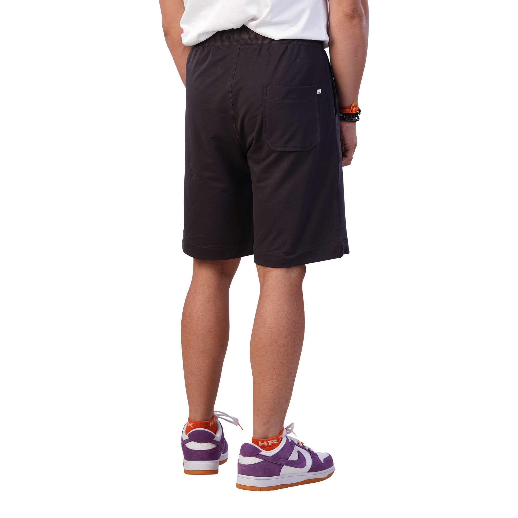 DZ French terry Shorts With Pure Leather Accessories