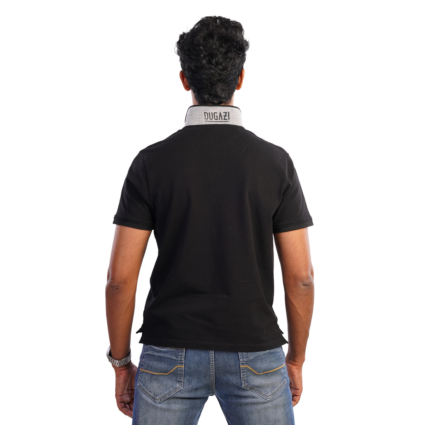 DUGAZI Crest Polo Black Men's Smart Casual Style