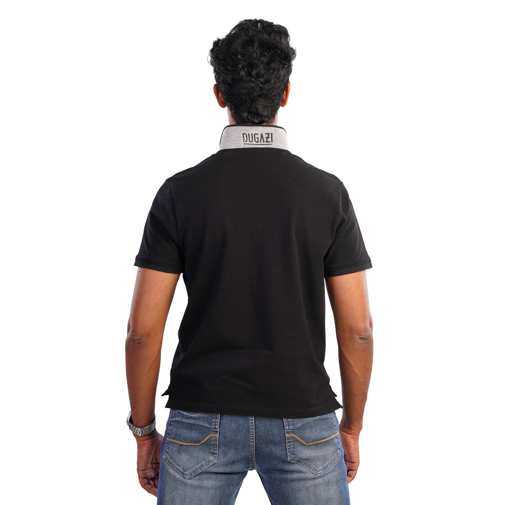 DUGAZI Crest Polo Black Men's Smart Casual Style
