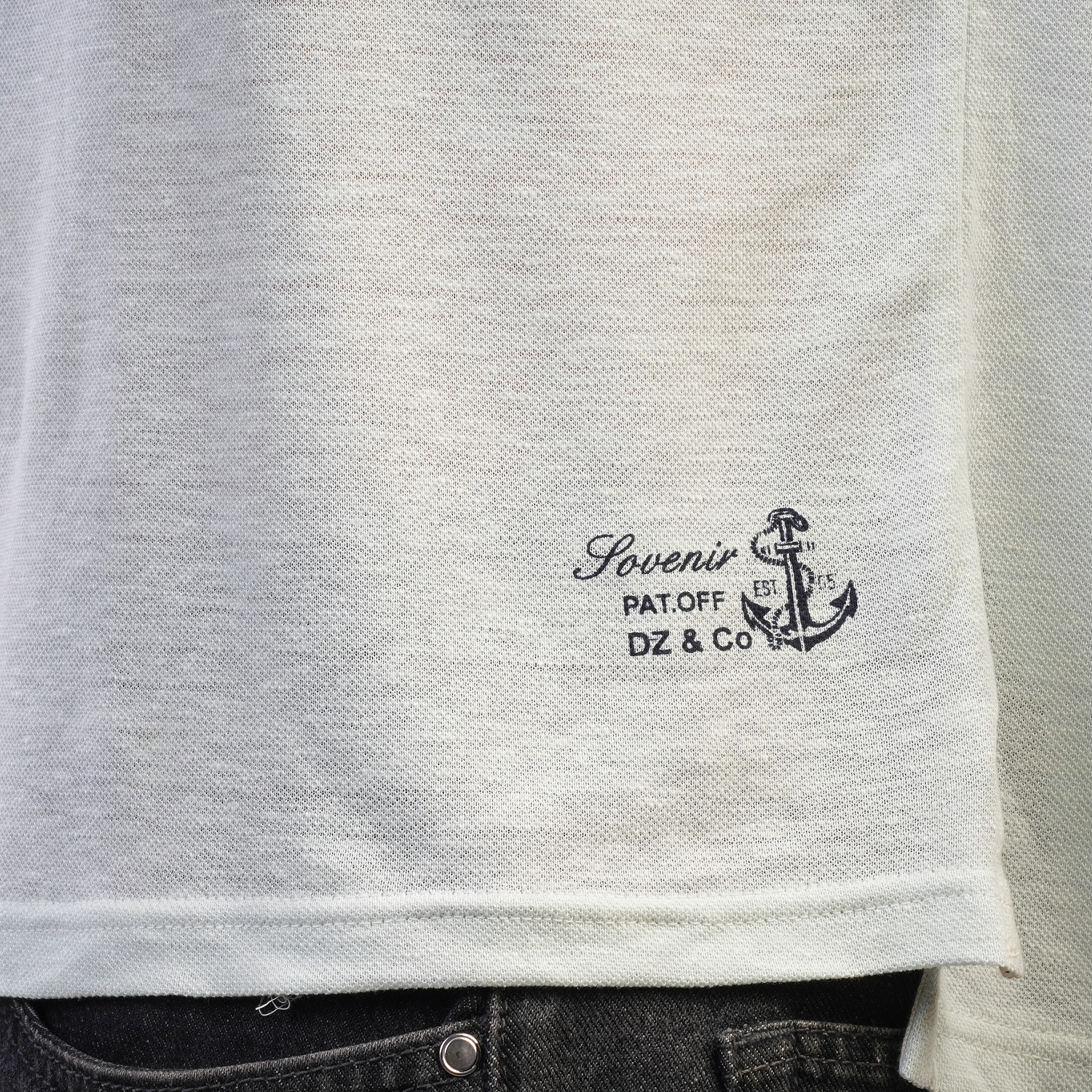 DZ Cotton Linen Pique Polo Short Sleeve Shirt