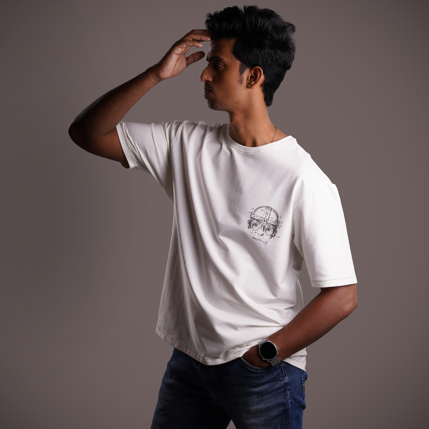 DUGAZI Loud Front Tee Off White Men's Casual Wear