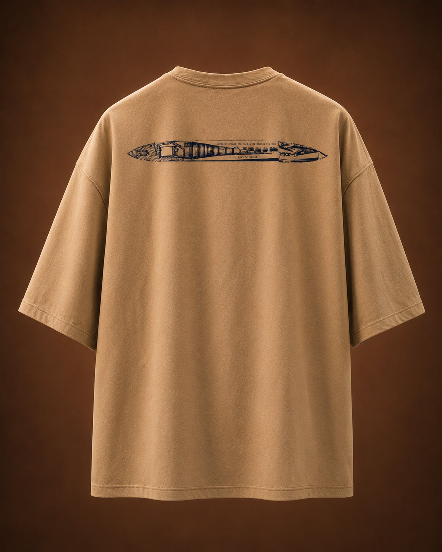 DUGAZI The Statement Back Tee Khaki Oversized Back Print View