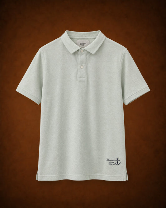The Linen Club Polo — Sea Green