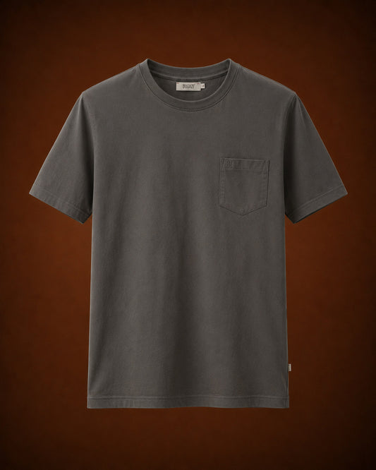 The Side Note Tee — Steel Grey